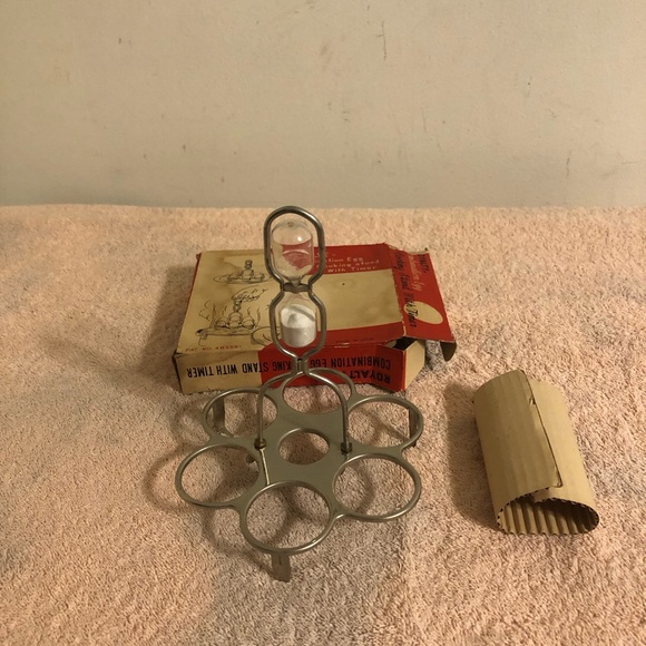 Vintage Royalty Combination Egg Cooking Stand With Timer In Box Made in Japan - Picture 1 of 8